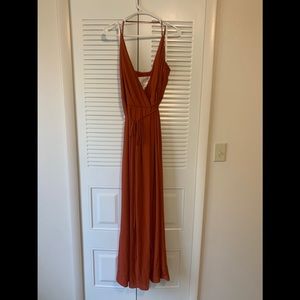 David’s Bridal ‘Double Strap Long Draped Bodice’ Bridesmaid Dress F19755 Sienna